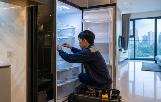 Kỹ thuật viên bảo hành tủ lạnh Hitachi tại TP.HCM