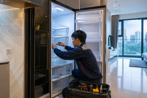Kỹ thuật viên bảo hành tủ lạnh Hitachi tại TP.HCM